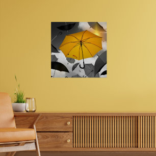 Sonnenschein ist auf dem Weg, Regenschirm Lawine, Poster