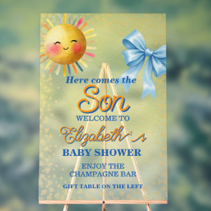 Sonnenschein Junge Baby Shower Acrylschild