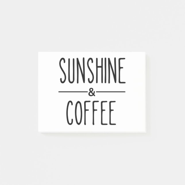 Sonnenschein & Kaffee Post-it Klebezettel (Vorderseite)