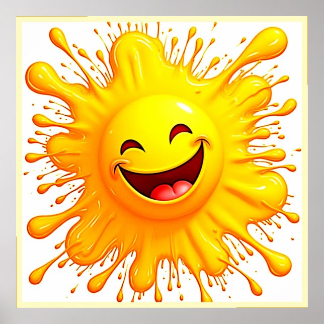 Sonnenschein-Lächeln: Explodierende Freude Poster (Vorne)