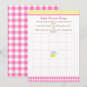 Sonnenschein & Limonade Pink & Gelbe Bingo Einladung