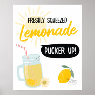 Sonnenschein-Limonade-und-Spaß-Stand-Geburtstagsfe Poster