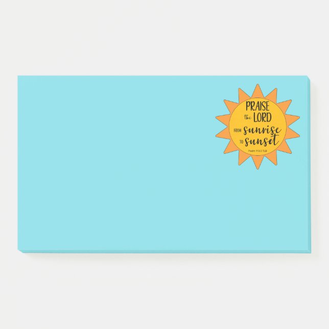 Sonnenschein Lobet den Herrn Post-it Klebezettel (Vorderseite)