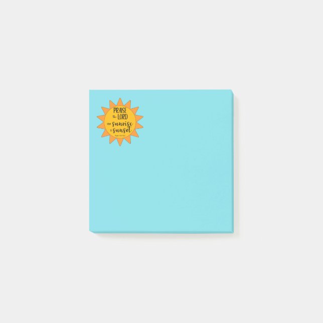 Sonnenschein Lobet den Herrn Post-it Klebezettel (Vorderseite)