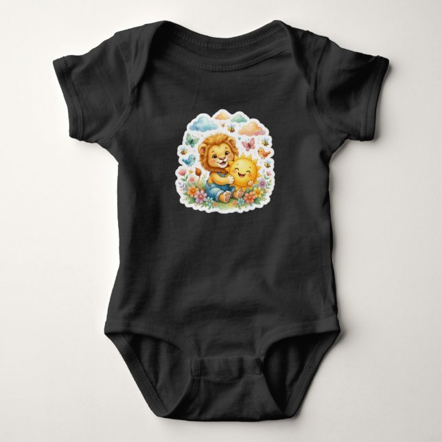 Sonnenschein Löwe Baby Strampler (Vorderseite)
