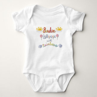 Sonnenschein, Lutscher und Regenbogen Baby Strampler