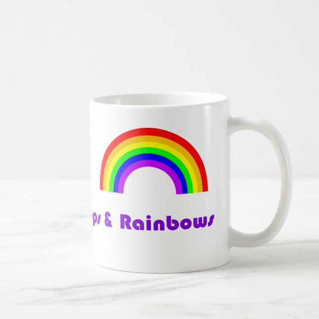 Sonnenschein-Lutscher und Regenbogen Tasse (Rechts)