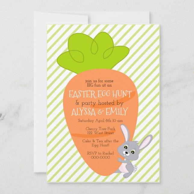 Sonnenschein mit einer großen Karotteneinladung Einladung (Vorderseite)