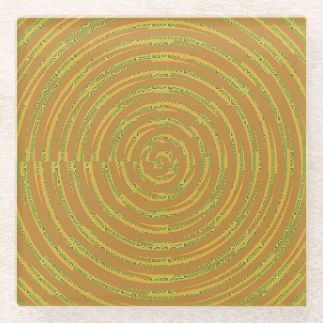 Sonnenschein-Muster  Glasuntersetzer (Vorderseite)