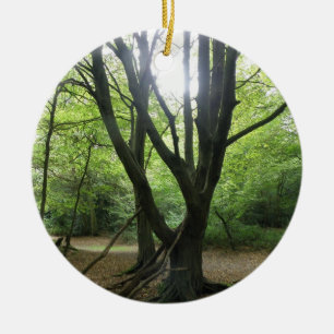 Sonnenschein-Ornament aus Holz Keramikornament