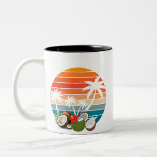 Sonnenschein & Palmen Einladungen – Tropische Eleg Zweifarbige Tasse