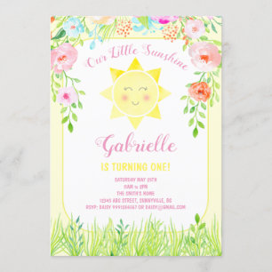 Sonnenschein-Party-Einladung, unser kleiner Sonnen Einladung