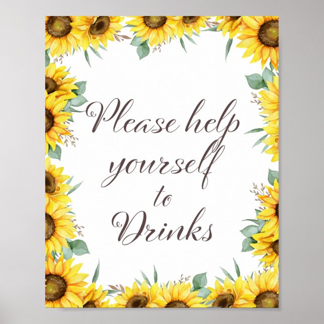 Sonnenschein-Party-Schild Poster (Vorne)