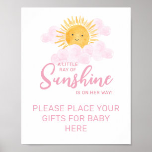 Sonnenschein Platzieren Sie Ihre Geschenke hier Poster