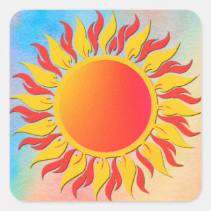 Sonnenschein Quadratischer Aufkleber