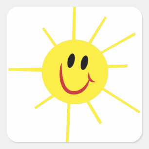 Sonnenschein Quadratischer Aufkleber