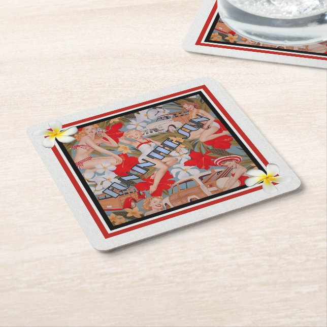 Sonnenschein Rechteckiger Pappuntersetzer (angewinkelt)