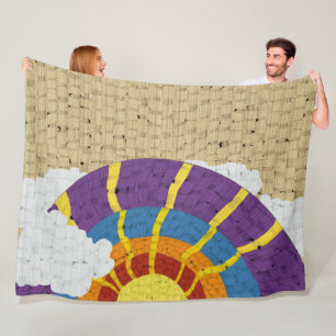 Sonnenschein Regenbogendecke Fleecedecke
