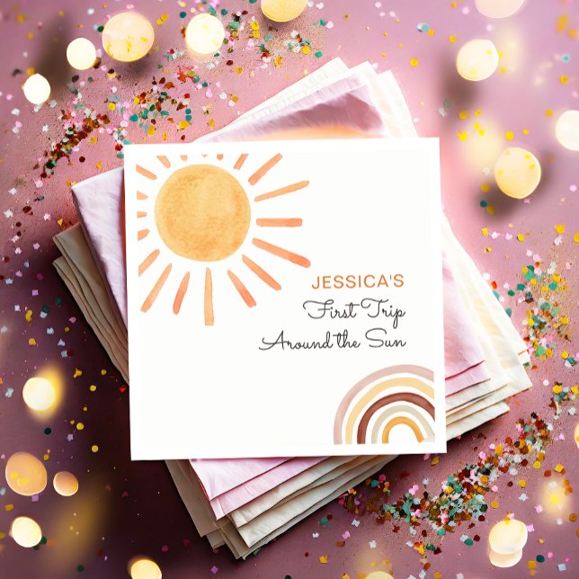 Sonnenschein-Regenbogenreise Rund um die Sonne 1.  Serviette (Von Creator hochgeladen)