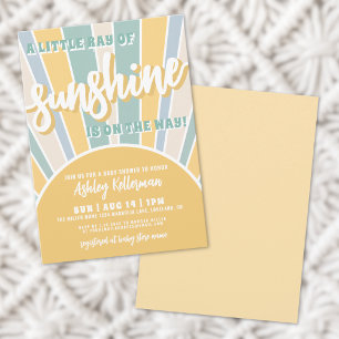 Sonnenschein Retro Sonnenjunge Babyparty Einladung