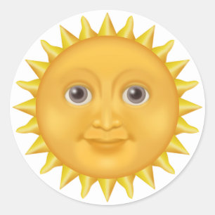 Sonnenschein Runder Aufkleber