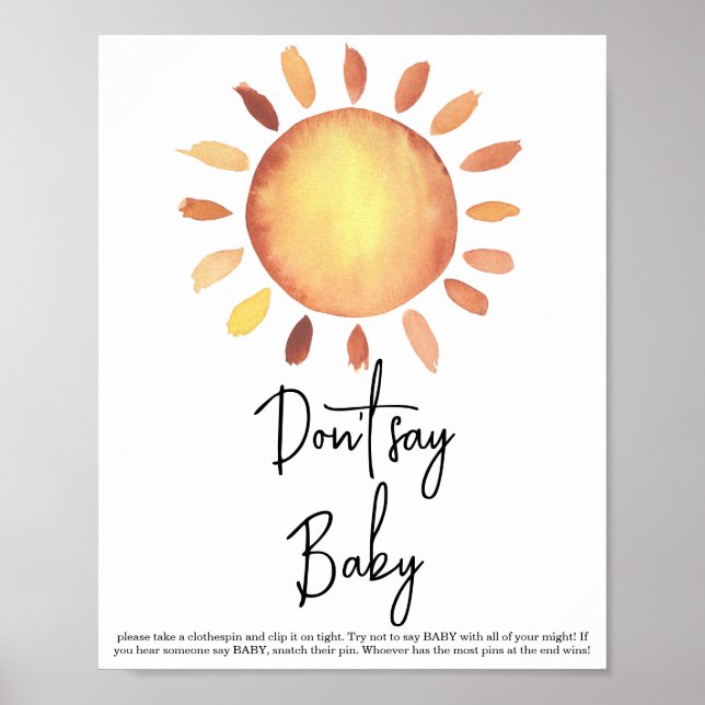 Sonnenschein sagt nicht Baby Poster (Vorne)