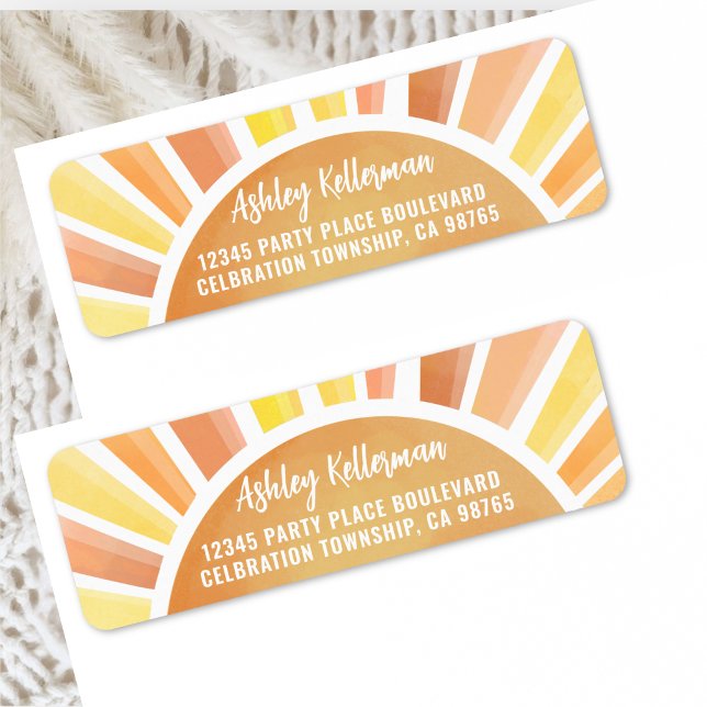 Sonnenschein-Senderadresse (Sunshine Sun Return Address Label )