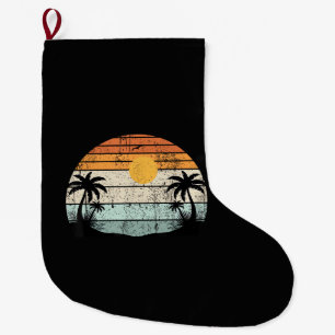 Sonnenschein Sommer Stimmung Palmen Strand Retro T Großer Weihnachtsstrumpf
