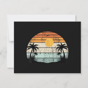 Sonnenschein Sommer Stimmung Palmen Strand Retro T Save The Date