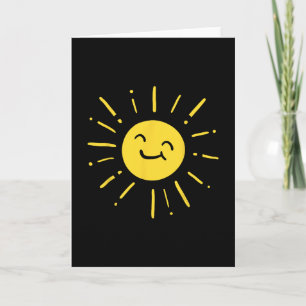 Sonnenschein Sonne Lächelnd Süß Lieblich Sommer Li Karte