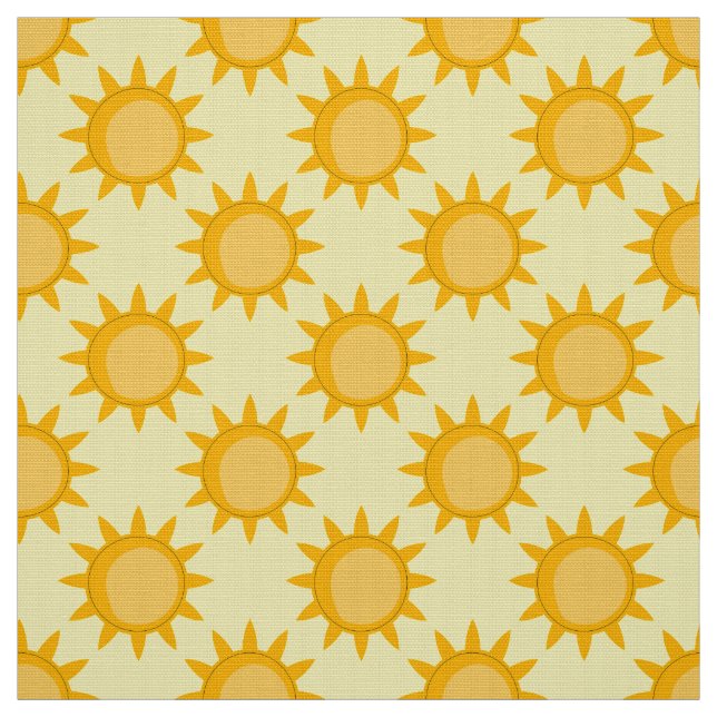 Sonnenschein-Sonnenmuster-Design auf Gelb Stoff (Muster)
