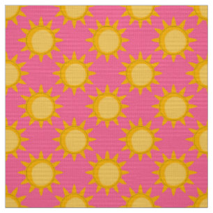 Sonnenschein-Sonnenmuster-Design auf Rosa Stoff