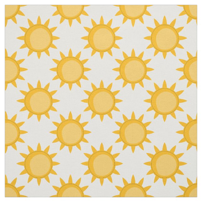 Sonnenschein-Sonnenmuster-Design auf Weiß Stoff (Muster)