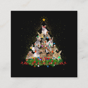 Sonnenschein  Sonniges Kaninchen Weihnachtsbaum Sc Quadratische Visitenkarte