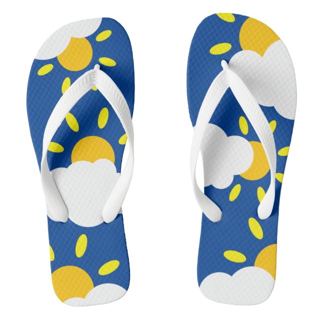 Sonnenschein Sonniges Wetter Flip Flops Beach Schu (Fußbett)