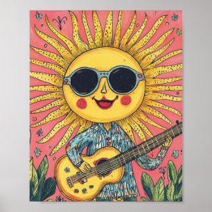 Sonnenschein spielt Gitarre Poster