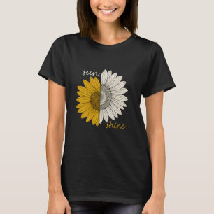 Sonnenschein Split Sonnenblume Ästhetik Grafik T-S T-Shirt