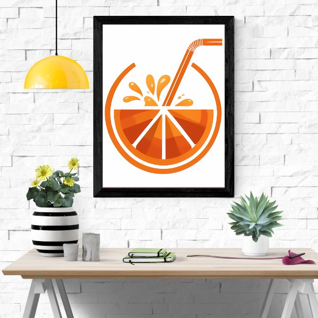 Sonnenschein-Squeeze: Orangensaft, grafisch Poster (Von Creator hochgeladen)