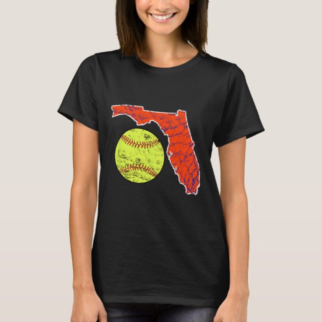 Sonnenschein-Staat Florida Softll  T-Shirt (Vorderseite)