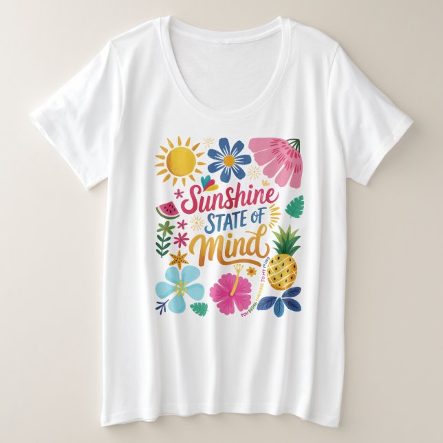 Sonnenschein-Staat Große Größe T-Shirt (Design vorne)