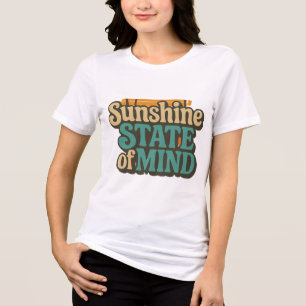 Sonnenschein-Staat-Shirt, Retro-Strandurlaub-Shirt Tri-Blend Shirt