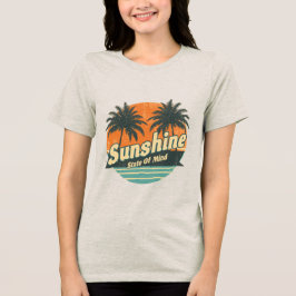 Sonnenschein-Staat-Shirt, Retro-Strandurlaub-Shirt Tri-Blend Shirt