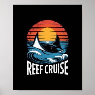 Sonnenschein-Stachelrochen-Riffkreuzfahrt für Ozea Poster