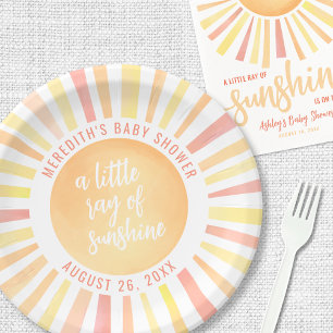 Sonnenschein Sun Baby Shower Pappteller
