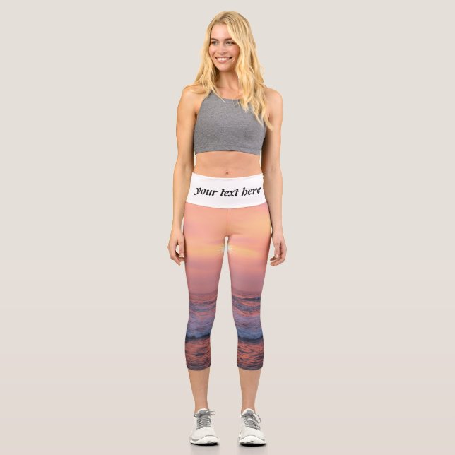 Sonnenschein über dem Meer Capri Leggings (Vorderseite)
