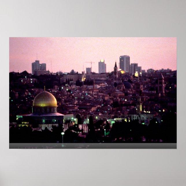 Sonnenschein über der Altstadt von Jerusalem, Isra Poster (Vorne)