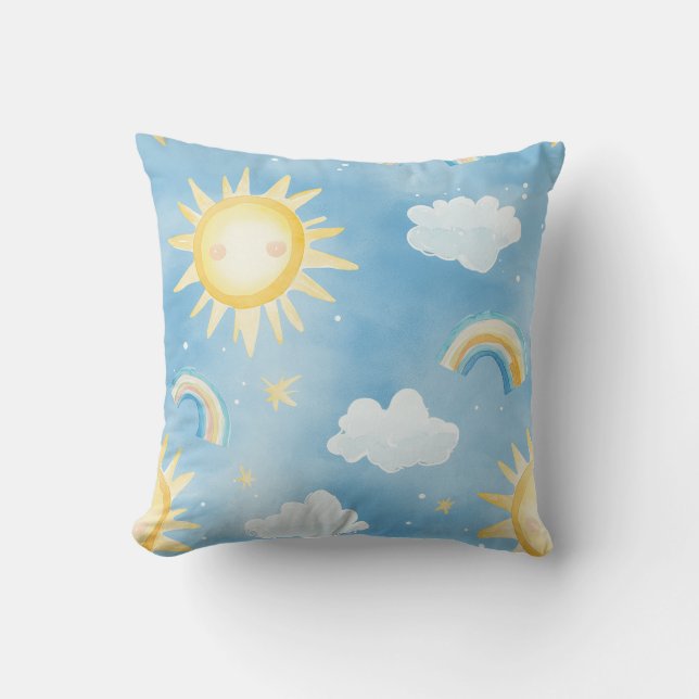 Sonnenschein und Cloud Dream Throw Kissen (Vorderseite)