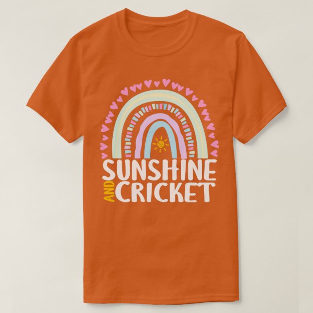 Sonnenschein und Cricket Niedlicher Regenbogen für T-Shirt (Design vorne)