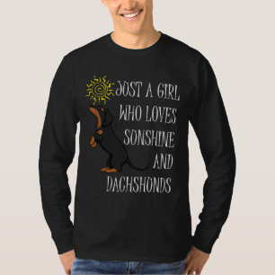 Sonnenschein und Dackel Niedliches Würstchen Spric T-Shirt