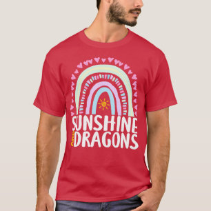 Sonnenschein und Drachen Niedliches Regenbogengesc T-Shirt